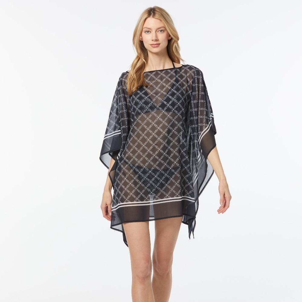 MICHAEL KORS Empire Logo Caftan Swimsuit Cover Up NWT